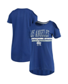 G-III 4HER BY CARL BANKS WOMEN'S G-III 4HER BY CARL BANKS ROYAL LOS ANGELES DODGERS CLEAR THE BASES COLD SHOULDER SCOOPNECK T