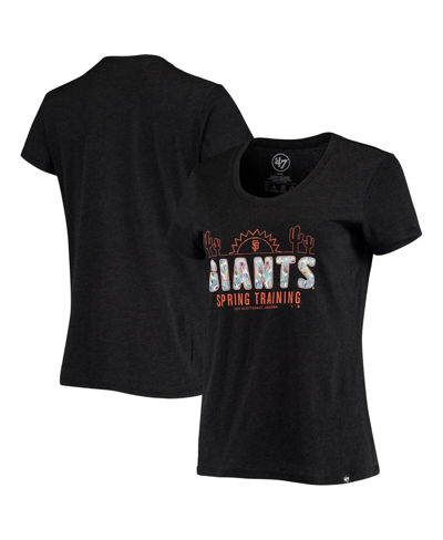 47 Brand Women's ' Black San Francisco Giants Spring Training Floral Fill Club T-shirt