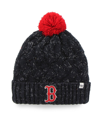 47 Brand Women's '47 Navy Boston Red Sox Knit Cuffed Hat With Pom
