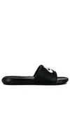 Nike Victori One Slides In Black And White In Black & White