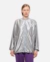 Khrisjoy Satin Tracksuit Jacket In Silver