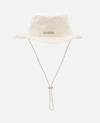 Jacquemus Le Bob Artichaut Canvas Bucket Hat In White
