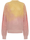 Attico Gradient-effect Oversized Jumper In Pink