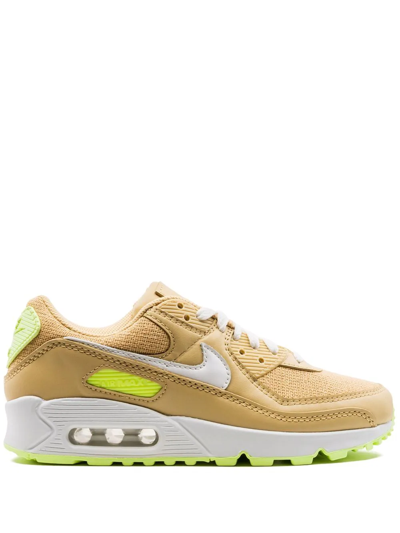 Nike Air Max 90 "sesame/barely Volt" Sneakers In Brown