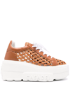 Casadei Nexus Versilia Platform Sneakers In Brown