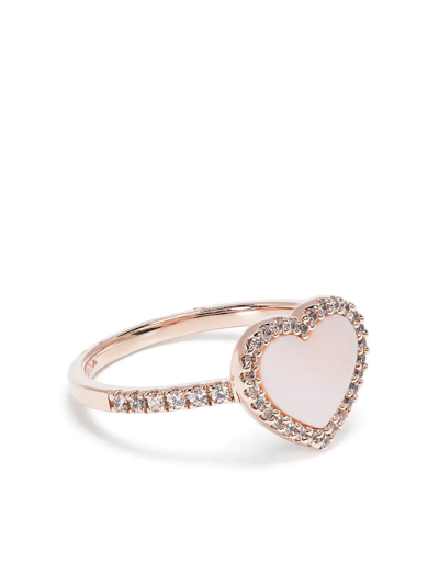 Apm Monaco Anello Lagoon Heart Crystal-embellished Ring In Gold