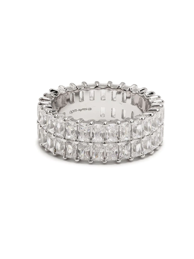 Apm Monaco Crystal-embellished Ring In Silber