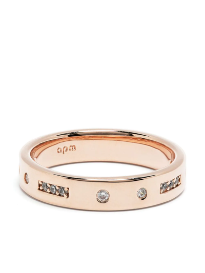 Apm Monaco Morse Code Band Ring In Gold