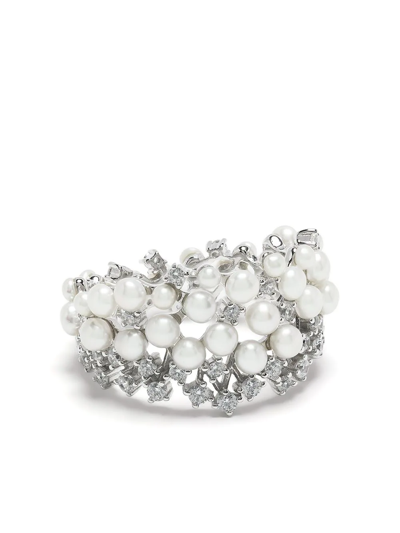Apm Monaco Chunky Pearl Ring In Silber