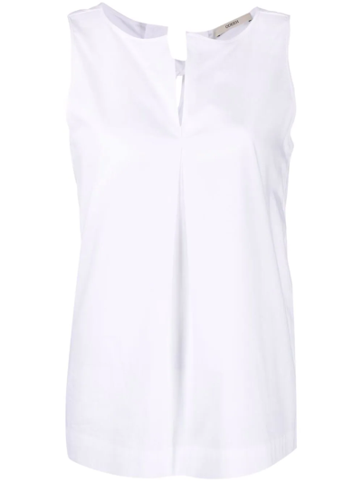 Odeeh Inverted-pleat Detail Blouse In Weiss