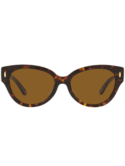 Tory Burch Tortoise-shell Frame Sunglasses In Braun