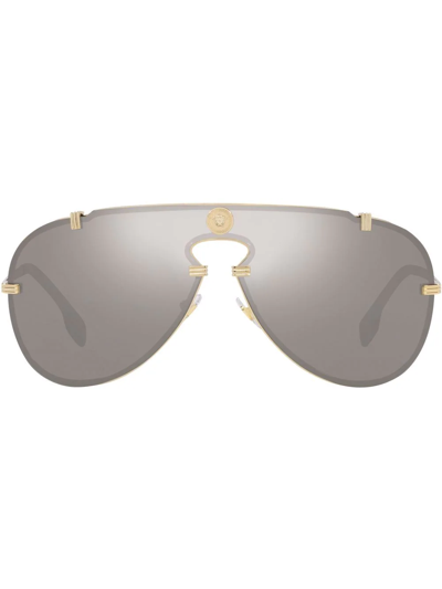 Versace Pilot-frame Sunglasses In Grey