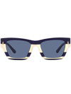 Tory Burch Navy Rectangular Ladies Sunglasses Ty7169u 189580 52 In Blau
