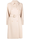 PATRIZIA PEPE DOUBLE-BREASTED BELTED COAT