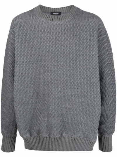 Undercover Ribbed Crew-neck Jumper In Grau