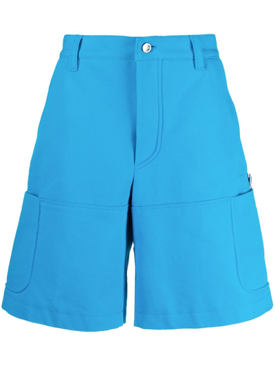 Jacquemus Le Short Giardino Relaxed-fit Cotton Shorts In Blue