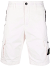 STONE ISLAND LOGO-PATCH CARGO SHORTS