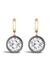 Pragnell 18kt Rose Gold And Silver Legacy Diamond Drop Earrings In Rosa