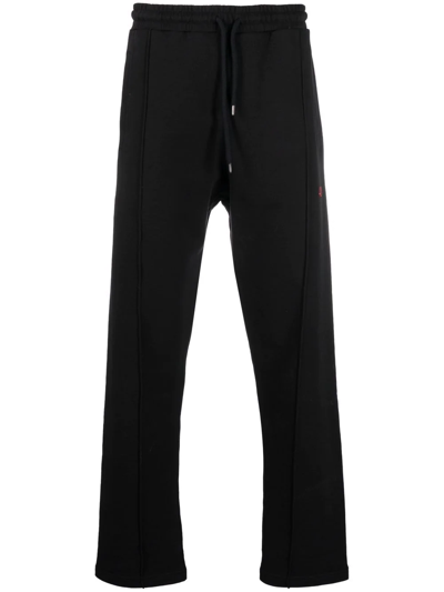 424 Logo-embroidered Cotton Track Pants In Black