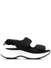 HOGAN CHUNKY TOUCH-STRAP SANDALS