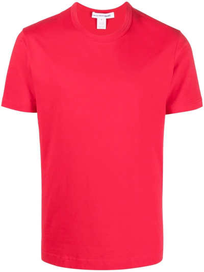 Comme Des Garçons Shirt Comme Des Garcons Shirt Basic T-shirt With Logo Print In Red