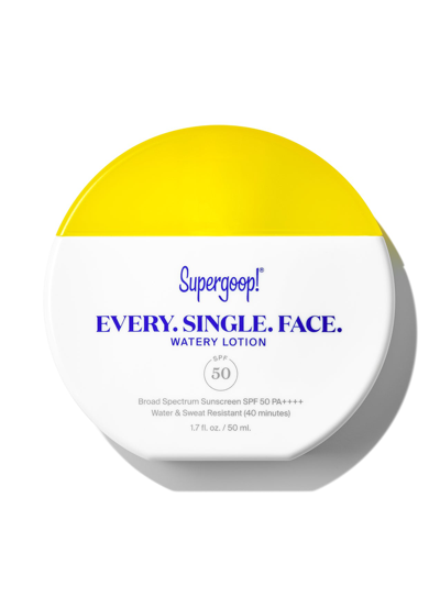 Supergoop Every. Single. Face. Watery Lotion Spf 50 Sunscreen 1.7 Fl. Oz. !