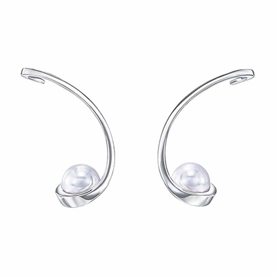 Tasaki Aurora Earrings In Or Blanc