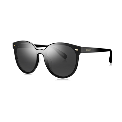 Bolon Vienna Grey Round Ladies Sunglasses Bl3030 B11 142 In Black,grey