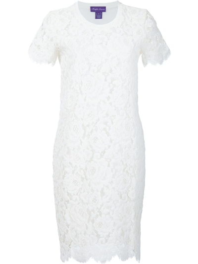 Ralph Lauren Lace Dress In Weiss