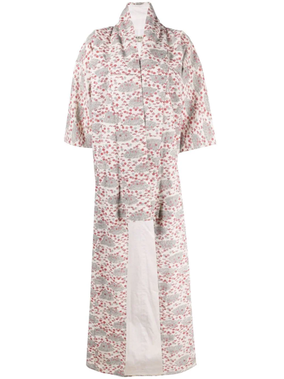 Pre-owned A.n.g.e.l.o. Vintage Cult 花卉针织和服风外套（1970年代典藏款） In Neutrals