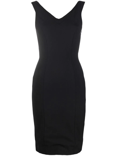 Pre-owned John Galliano 1990s Sleeveless Fitted Dress In Black