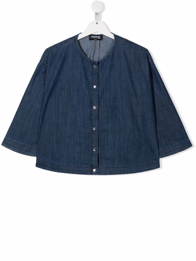 Dondup Kids' Button-up Denim Shirt In Blue