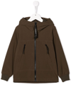 C.p. Company Goggles-embellished Hooded Jacket In Green