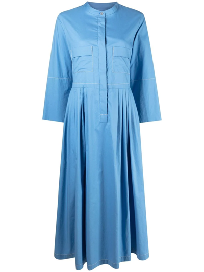 Odeeh Panelled-design Midi Dress In Blue