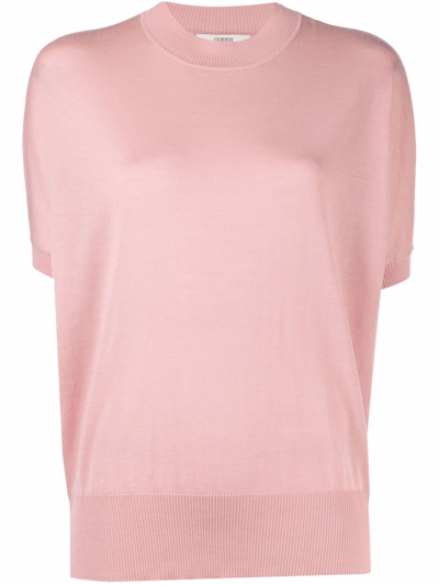 Odeeh Fine-knit T-shirt In Pink