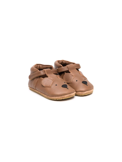 Donsje Babies' Pop Up-ears Leather Sandals In Brown