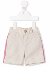 Fay Side Stripe Shorts In Neutrals