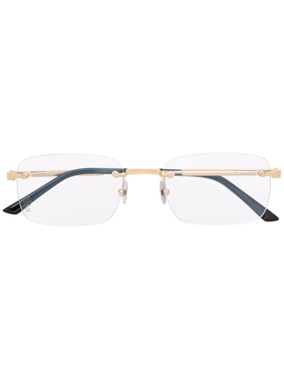 Cartier Rimless Square Eyeglasses In Gold