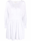 Michael Michael Kors M Michael Kors Womans White Poplin Dress In Weiss