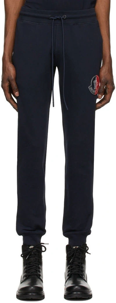 Moncler Genius 2 Moncler 1952 Navy French Terry Lounge Pants In 778 Navy