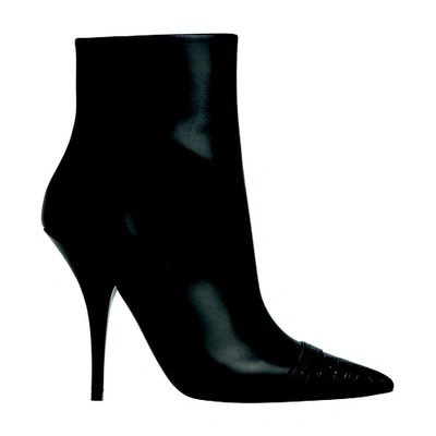 Tom Ford Leather Ankle Boot In Black