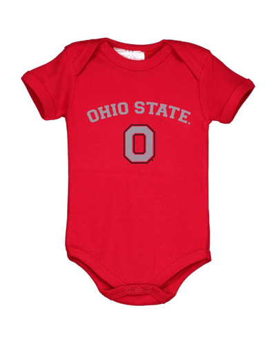 Two Feet Ahead Babies' Infant Boys And Girls Scarlet Ohio State Buckeyes Arch And Logo Bodysuit