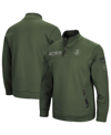 Colosseum Men's Olive Florida State Seminoles Oht Military-inspired Appreciation Digit Quarter-snap Jacket In Olive