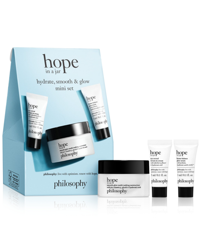 Philosophy Hope In A Jar Hydrate, Smooth & Glow Mini 3-piece Set In No Color