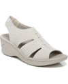 Bzees Double Up Wedge Sole In Sand Fabric