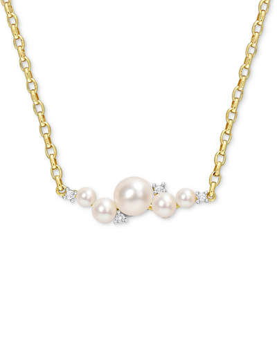 Macy's Cultured Freshwater Pearl (3 In Gold Over Silver