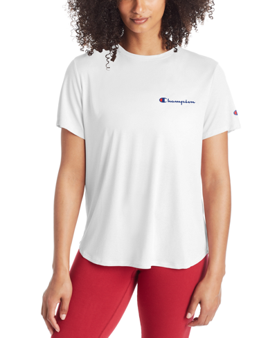 Champion Women's Heavyweight Classic Logo Short Sleeve T-shirt In White
