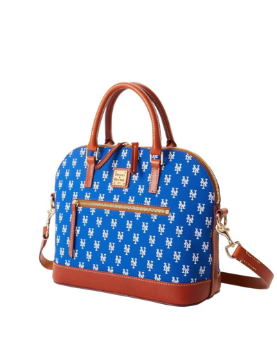 DOONEY & BOURKE WOMEN'S DOONEY & BOURKE NEW YORK METS SIGNATURE DOMED ZIP SATCHEL PURSE