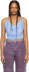 Attico Blue Niki Tank In 263 Dusty Blue