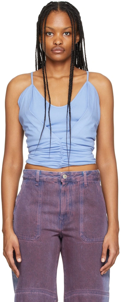 Attico Blue Niki Tank In 263 Dusty Blue